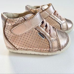 Rose Gold Metallic Leather Old Soles Sneakers